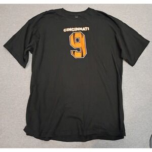 M&O Gold Cincinnati Joe Burrow 9 Football T-Shirt Mens XXL Black Short Sleeve